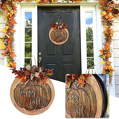 Halloween Welcome Hanging Door Sign Wreath Decoration Truck Doorplate Halloween Goods Pumpkin Autumn Stolen Home Home Decor (As show, One Size)