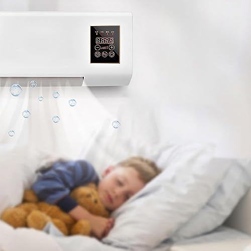 2023 New Large Air Cooler Fan, Wall Mounted Mini Cooling and Heating Fan with Remote Control, Household Timing Air Conditioners for Home, Bathroom, Bedroom, Office, Living Room