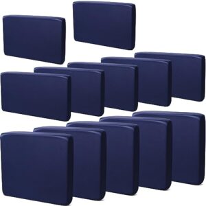 newwiee 12 pcs patio stretch sofa outdoor cushion cover waterproof replacement 3 sizes navy couch slipcovers sofa seat soft flexibility chair cushion cover furniture protector for outdoor indoor