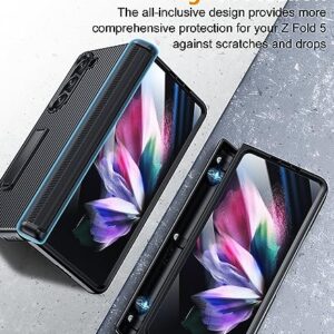 SPIDERCASE Designed for Samsung Galaxy Z Fold 5 Case,Built-in [Screen Protector] [Hinge Protection] [Kickstand] Full Body Heavy Duty Rugged Shockproof Case for Galaxy Z Fold 5 - Black