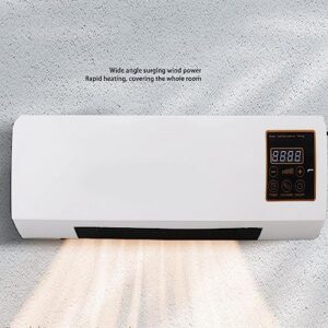 2 in 1 Dual Use Small Air Conditioner Fan Warmer Fan, Wall Mounted Heating Machine Nature Wind Fan and Warmer Fan Air Conditioner fan with Remote Control for Home Bathroom Bedroom Office Room