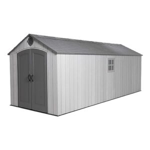 lifetime 8 x 20 ft. outdoor storage shed, gray