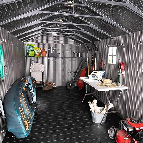 Lifetime 8 x 20 Ft. Outdoor Storage Shed, Gray