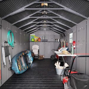 Lifetime 8 x 20 Ft. Outdoor Storage Shed, Gray