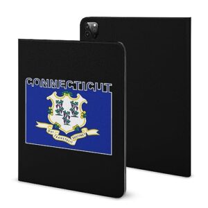 connecticut state flag protective case compatible with ipad 2020 air 4 （10.9in） stand case auto sleep/wake cover