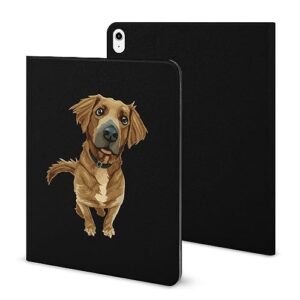 golden retriever protective case compatible with ipad 2020 air 4 （10.9in） stand case auto sleep/wake cover