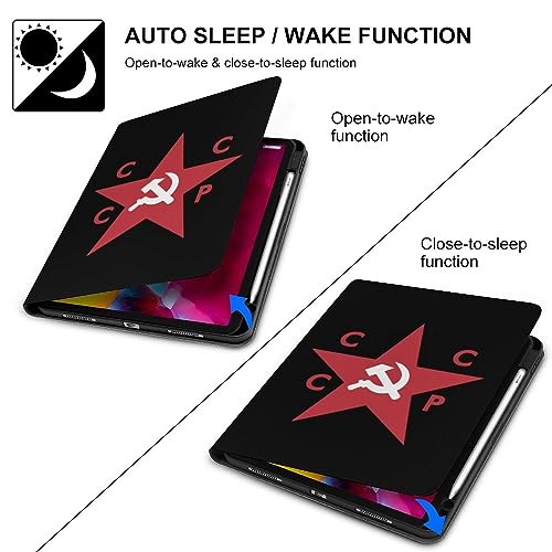 CCCP USSR Star Protective Case Compatible with IPAD 2020 AIR 4 （10.9in） Stand Case Auto Sleep/Wake Cover