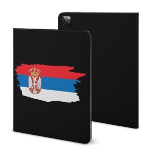serbia flag protective case compatible with ipad 2020 air 4 （10.9in） stand case auto sleep/wake cover