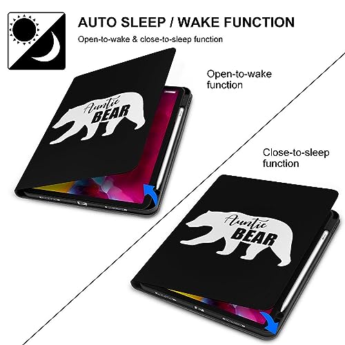 Auntie Bear Protective Case Compatible with IPAD 2020 AIR 4 （10.9in） Stand Case Auto Sleep/Wake Cover