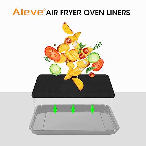 AIEVE 3 Pack Air Fryer Oven Liners & 8 Pack Self Adhesive Caster Wheels