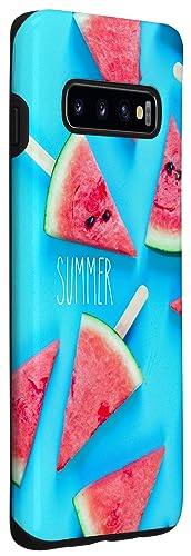 Galaxy S10 Rae inspired Dunn pink watermelon popsicle teal hot summer Case