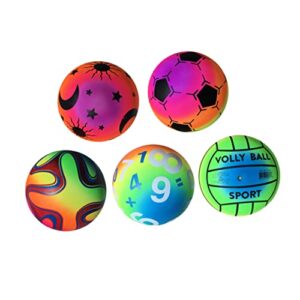 FELTECHELECTR 5 Pcs 22 Beach Toy Water Pool for Kids Bulk Toys for Kids Swimming Pool for Kids Sports Kickball Flap Football Water Inflatable Ball Rainbow Ball Beach Ball Child Gradient Toy Ball