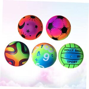 FELTECHELECTR 5 Pcs 22 Beach Toy Water Pool for Kids Bulk Toys for Kids Swimming Pool for Kids Sports Kickball Flap Football Water Inflatable Ball Rainbow Ball Beach Ball Child Gradient Toy Ball