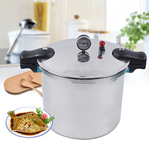 Pressure Cooker Canner Stovetop Aluminum Alloy 22L 32CM 90kpa w/Gauge For Gas Stove Highland/Apartment Living