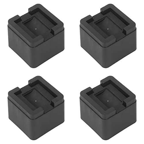 Tissting 4 Sets Sofa Risers Furniture Bed Risers Square Rubber Anti Skid Heavy Duty Adjustable Furniture Risers for Home Washing Machine,Tables, Sofas, Cabinets and Beds