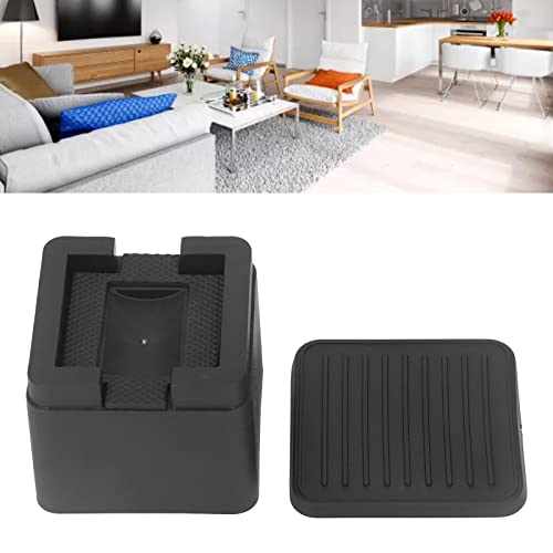 Tissting 4 Sets Sofa Risers Furniture Bed Risers Square Rubber Anti Skid Heavy Duty Adjustable Furniture Risers for Home Washing Machine,Tables, Sofas, Cabinets and Beds