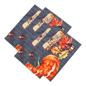 UPKOCH 12 pcs for Home - Nights Cloth Dining Pumpkin Placemat Parties Linen Movie Washable X Décor Place Tablemats Table Room Mat- Gift Supplies Party Scary Tablecloth