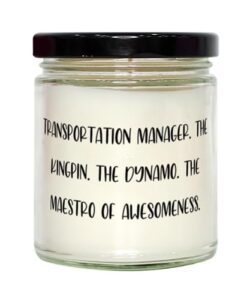 transportation manager transportation manager scent candle, inspire transportation manager gifts, for coworkers from boss, gifts for car lovers, gifts for truckers, gifts for bus drivers, gifts