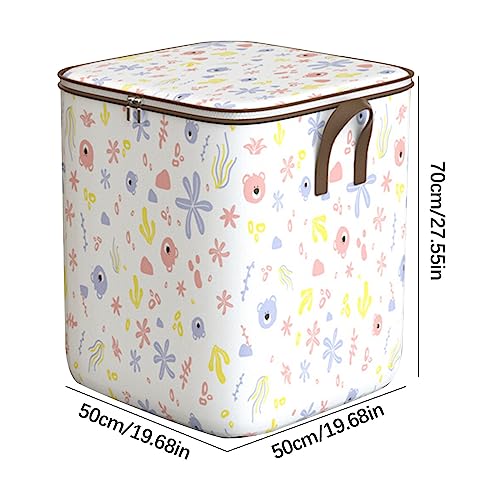 AZXY Clothes Storage Bags Large Capacity, Closet Organizers and Storage Bins, Foldable Wardrobe Storage with Lids and Handles for Blanket Comforter Clothing Bedding, Containers Box (L)