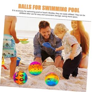 INOOMP 8pcs Inflatable Swimming Pool Beach Balls for Kids Bulk Kids Toys Water Fun Play Toy Balls for Swimming Pool Rainbow Color Pool Balls Billiards Small Ball Toy Ball Mini Child