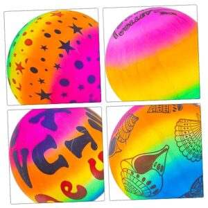 INOOMP 8pcs Inflatable Swimming Pool Beach Balls for Kids Bulk Kids Toys Water Fun Play Toy Balls for Swimming Pool Rainbow Color Pool Balls Billiards Small Ball Toy Ball Mini Child