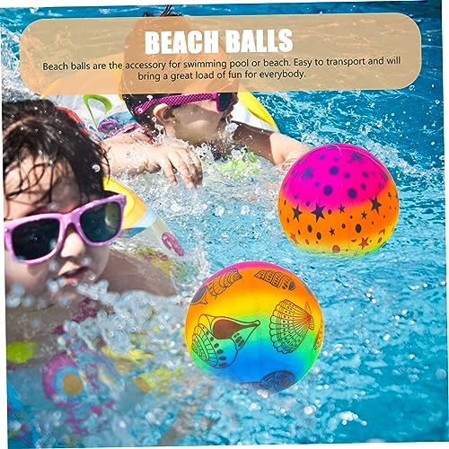 INOOMP 8pcs Inflatable Swimming Pool Beach Balls for Kids Bulk Kids Toys Water Fun Play Toy Balls for Swimming Pool Rainbow Color Pool Balls Billiards Small Ball Toy Ball Mini Child