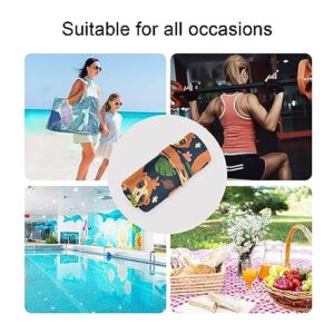 SDMKA 2Pcs Wet Dry Bag for Baby Cloth Diapers Funny Sloth Reusable Waterproof Wet Bag with Two Zippered Pockets for Travel Beach Pool