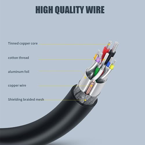 Eanetf OTG Cable for fire Stick, Micro OTG Cable for Samsung Galaxy, Amazon Fire TV, Compatible with LG HTC Android Phone Tablet Micro USB Host with Micro USB Power - 3 Pack