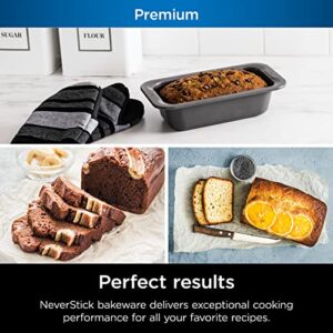 Ninja B30509 Foodi NeverStick Premium 9 inch x 5 inch Loaf Pan, Nonstick, Oven Safe up to 500⁰F, Dishwasher Safe, Grey (Pack of 2)