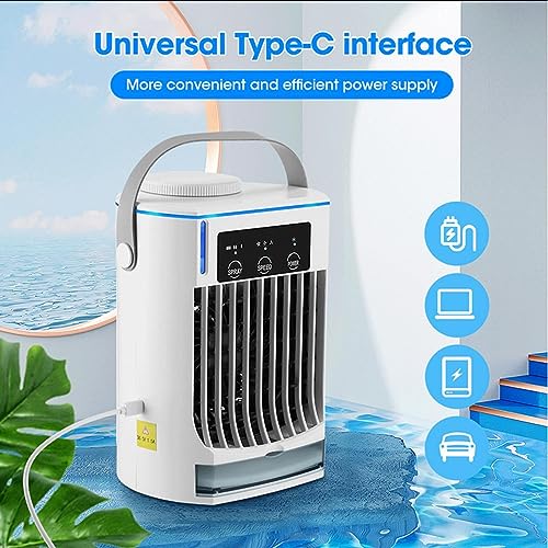 Portable Cooler | 500ml Ac Unit | Portable Ac for Personal USB Port, 3 Spray Modes - Usb Personal Air Conditioner for Room Office Desk