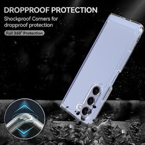 Osophter for Samsung Galaxy Z-Fold-5 Case: Clear Transparent Unisex Anti-Yellow Shockproof Protective Cell Phone Cover（HD-Clear）