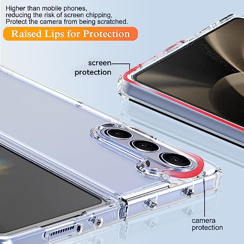 Osophter for Samsung Galaxy Z-Fold-5 Case: Clear Transparent Unisex Anti-Yellow Shockproof Protective Cell Phone Cover（HD-Clear）