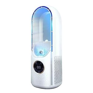 Portable Air Conditioner Leafless Fan - Air Cooler Fan, USB Personal Timing Powerful Electric Fan with 6-Speed,Humidification,Filtering,Cooling for Travel,Household,Office,Bedside,Desk (White)