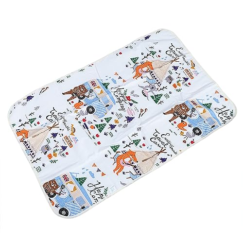 OKOVO Urine Pad,Baby Changing Nappies Pad,Waterproof Baby Cotton Urine Mat,Breathable Newborn Baby Mattress Urine Infant Diaper Pad, Nappy Urine Diaper Cover (Fox and Bird)