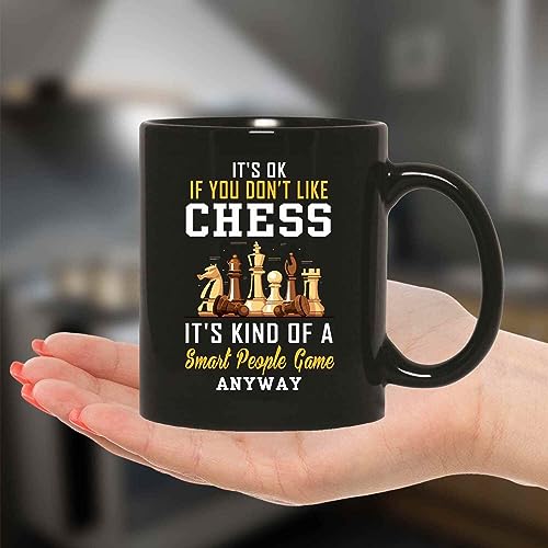 Fun Chess Player Smart People Game Sarcasm Saying Gift for Boyfriend 11oz 15oz Black Coffee Mug