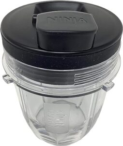 genuine ninja 12oz tritan cup w/spout lid for auto-iq bl450 bl456 bl480 bl482 bl490 bl494 bl641 bl680 bl681 bl682 bl687 bl910 bl2012 nn102 blender