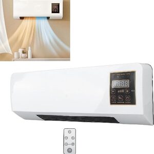 Small Air Conditioner, Wall Mounted Conditioner Mini, Cooling And Heating Conditioner With Remote Control Conditioning Hot Fan,2000W Portable Wall Mounted Ac & Heater Combo For Bedroom Office