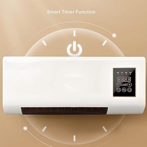 Small Air Conditioner, Wall Mounted Conditioner Mini, Cooling And Heating Conditioner With Remote Control Conditioning Hot Fan,2000W Portable Wall Mounted Ac & Heater Combo For Bedroom Office