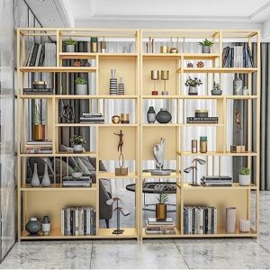 DESONIX Bookshelf Independent Bookshelf Nordic Wrought Iron Bookshelf Shelf Living Room Floor-to-Ceiling Bookcase Multi-Layer Creative Shelf Bookcase Floor Standing Bookcase