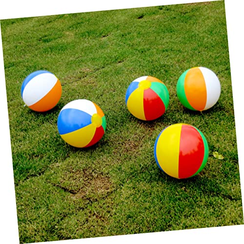 ibasenice 6 Pcs Summer Toys for Kids Inflatable Toy Water Pool for Kids Water Balls Beach Inflatables Beach Ball Inflatable Beach Ball Inflatable Ball Rainbow Ball Kids Ball Water Child