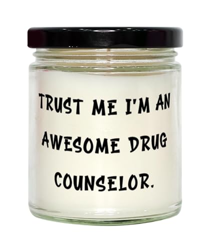 Inspire Drug Counselor Gifts, Trust Me I'm an Awesome Drug, Birthday Gifts, Scent Candle for Drug Counselor from Team Leader, Drug Counselor Scented Candle, Drug Counselor Love Candle, Drug Counselor