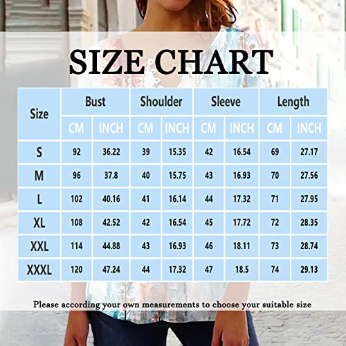 Blouses for Women 3/4 Sleeve Tops for Women Womens Blouse Summer Blouses for Women Blouse Womens Summer Tops Womens V Neck T Shirts V Neck Tops for Women,Watermelon Red,Large