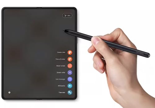 S Pen Fold Edition Compatible Galaxy Z Fold 5 and 4 Phones Slim 1.5mm Pen Tip, 4,096 Pressure Levels, Included Carry Storage Pouch+Tips/Nibs (Pen+Case-Black)