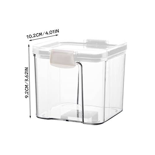 5 Size Single Airtight Food Storage Containers with Lids,Kitchen Clear Plastic Canisters Sealed Jar with Easy Lock Lids for Pantry Organization and Storage for Cereal,Rice,Pasta,Flour,Sugar