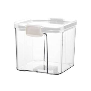 5 Size Single Airtight Food Storage Containers with Lids,Kitchen Clear Plastic Canisters Sealed Jar with Easy Lock Lids for Pantry Organization and Storage for Cereal,Rice,Pasta,Flour,Sugar