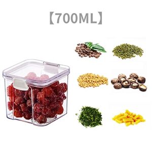 5 Size Single Airtight Food Storage Containers with Lids,Kitchen Clear Plastic Canisters Sealed Jar with Easy Lock Lids for Pantry Organization and Storage for Cereal,Rice,Pasta,Flour,Sugar