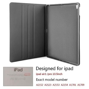 Rainbow Elephant Case Fit for IPad Air 3 Pro 10.5 Inch Case with Auto Sleep/Wake Ultra Slim Lightweight Stand Leather Cases