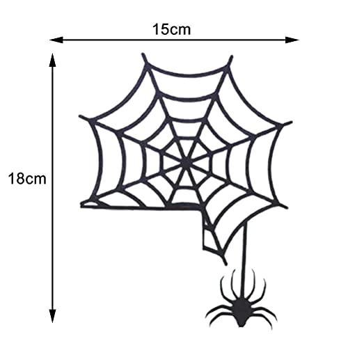 Wooden Witch Spider,Spider Web Door Corner Decoration Halloween Decor Halloween Witch Sign for Cabinets Windows Mirrors Door (spiders)