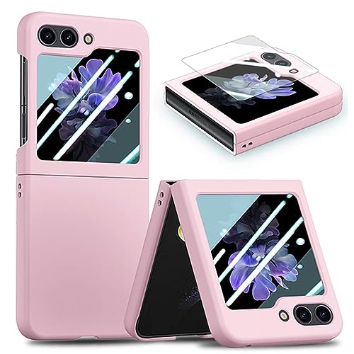 Protective FILP case Compatible with Samsung Galaxy Z Flip 5 Case with Built in Front Screen Protector,Ultra Slim Case Matte PC Shockproof Protection Anti-Scratch Phone Case Galaxy Z Flip 5 nonmetall