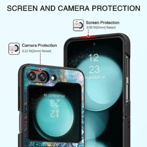 BENTOBEN Samsung Galaxy Z Flip 5 Case, Slim Fit Glow in The Dark Soft Flexible Bumper Protective with Ring Shockproof Anti Scratch Non-Slip Case Cover for Galaxy Z Flip 5 6.7“ 2023, Mandala in Galaxy